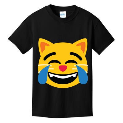 Emoticon Cat Face With Tears Of Joy Kids T-Shirt