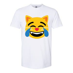 Emoticon Cat Face With Tears Of Joy Softstyle CVC T-Shirt