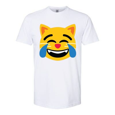 Emoticon Cat Face With Tears Of Joy Softstyle CVC T-Shirt