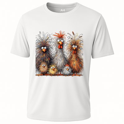 Eagerlys Colorful Funny Chicken Art Crazy Chicken Family Performance Shirt