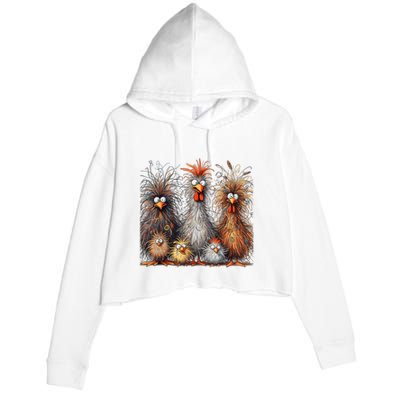 Eagerlys Colorful Funny Chicken Art Crazy Chicken Family Crop Fleece Hoodie