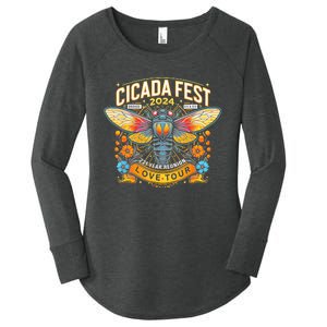 Entomology Cicada Fest 2024 Broods Xix & Xiii Love Women's Perfect Tri Tunic Long Sleeve Shirt