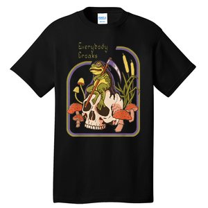 Everybody Croaks Frog Skull Mushroom Everybody Croaks Tall T-Shirt