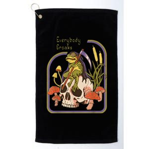 Everybody Croaks Frog Skull Mushroom Everybody Croaks Platinum Collection Golf Towel