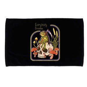 Everybody Croaks Frog Skull Mushroom Everybody Croaks Microfiber Hand Towel