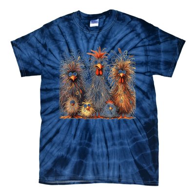 Eagerlys Colorful Funny Chicken Art Crazy Chicken Family Tie-Dye T-Shirt