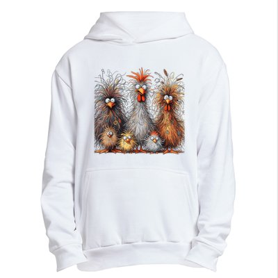 Eagerlys Colorful Funny Chicken Art Crazy Chicken Family Urban Pullover Hoodie