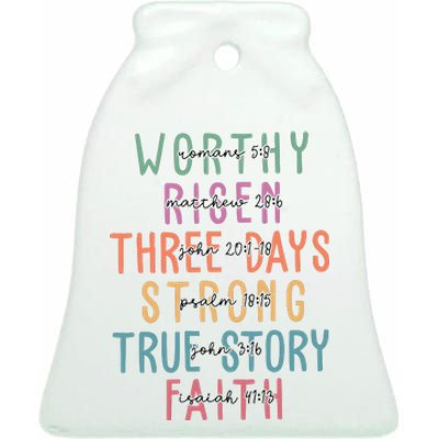 Easter Christian Family A Lot Can Happen Ceramic Bell Ornament