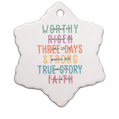 Easter Christian Family A Lot Can Happen Ceramic Star Ornament