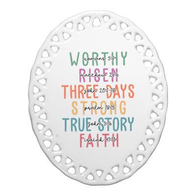 Easter Christian Family A Lot Can Happen Ceramic Oval Ornament