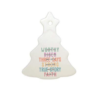 Easter Christian Family A Lot Can Happen Ceramic Tree Ornament