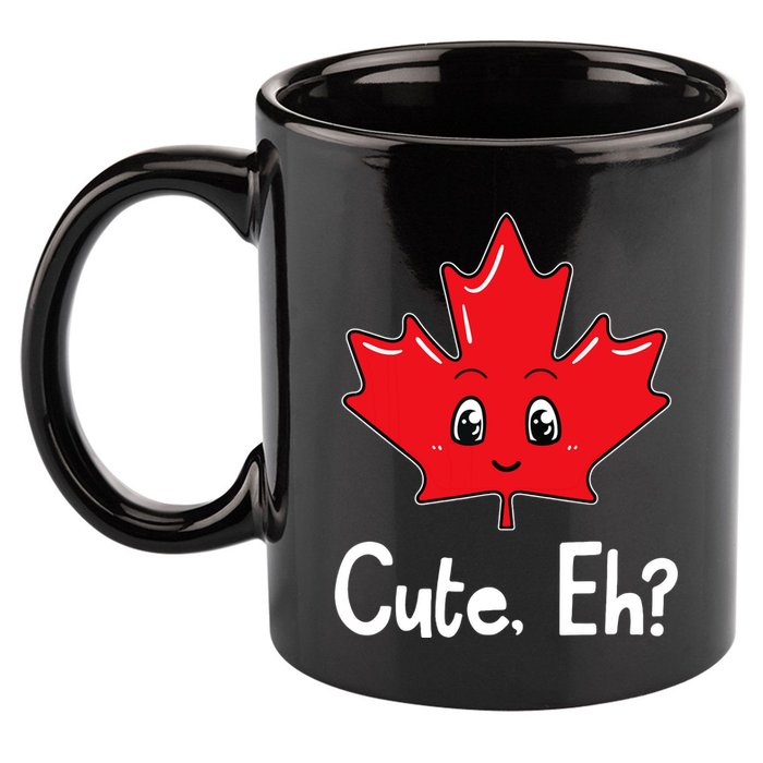 Eh Canadian Flag Maple Leaf Funny Canada Souvenir Tourist 11oz C Handle Ceramic Mug