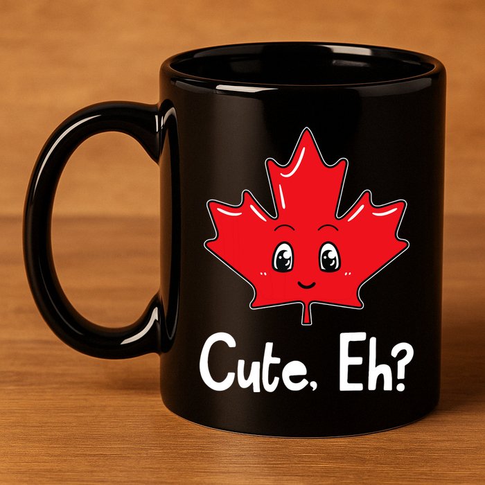 Eh Canadian Flag Maple Leaf Funny Canada Souvenir Tourist 11oz C Handle Ceramic Mug