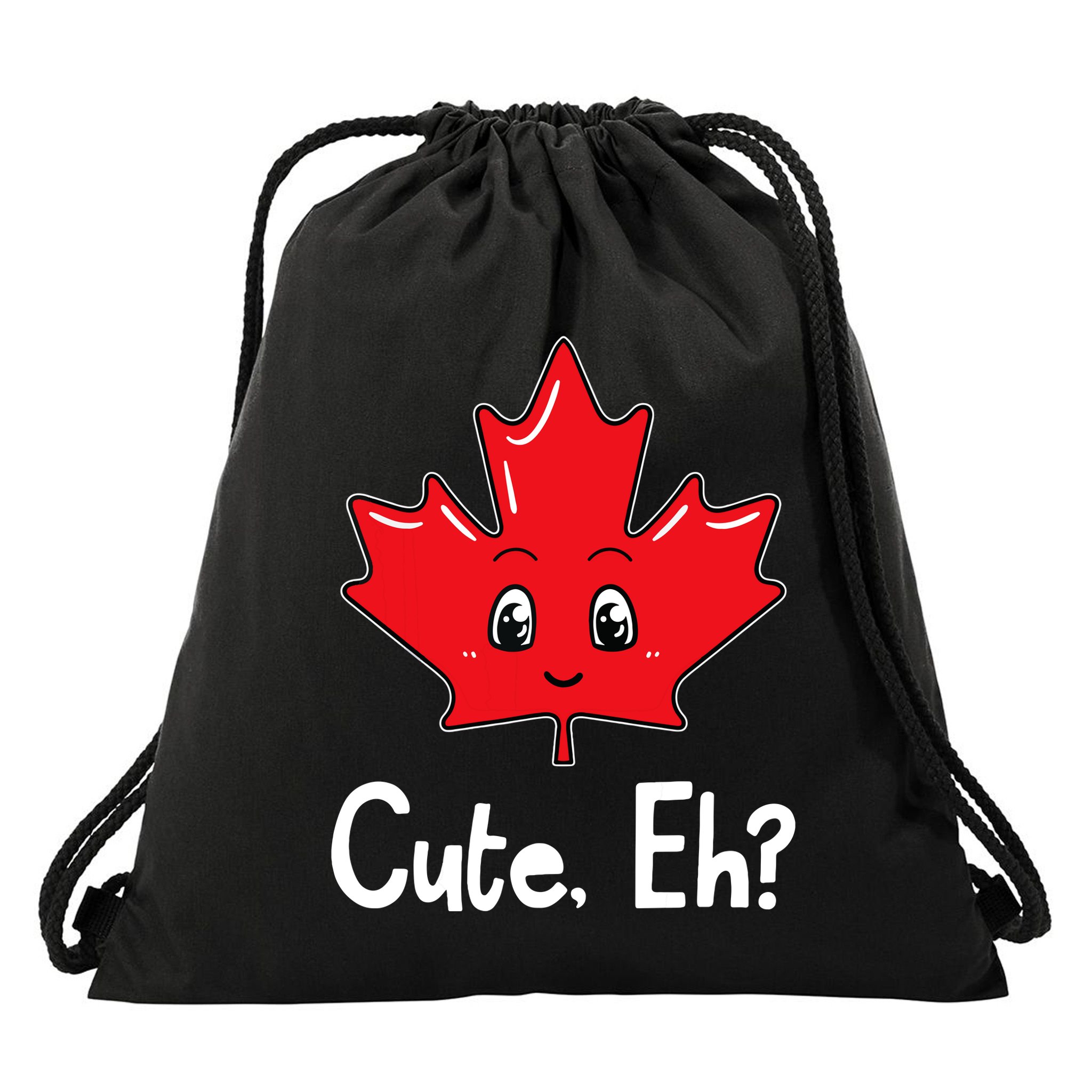 Eh Canadian Flag Maple Leaf Funny Canada Souvenir Tourist Drawstring Bag