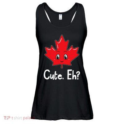 Eh Canadian Flag Maple Leaf Funny Canada Souvenir Tourist Ladies Essential Flowy Tank