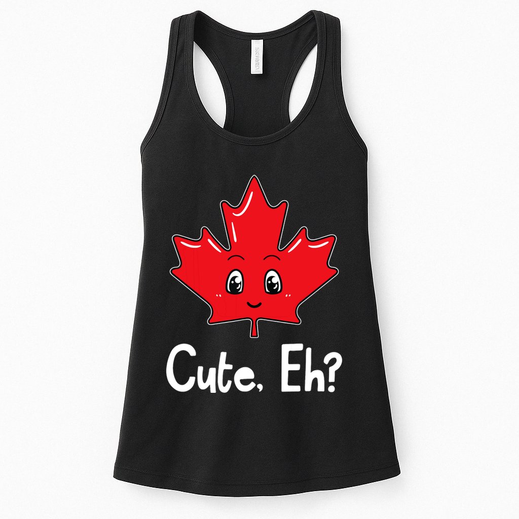 Eh Canadian Flag Maple Leaf Funny Canada Souvenir Tourist Womens Tank Top
