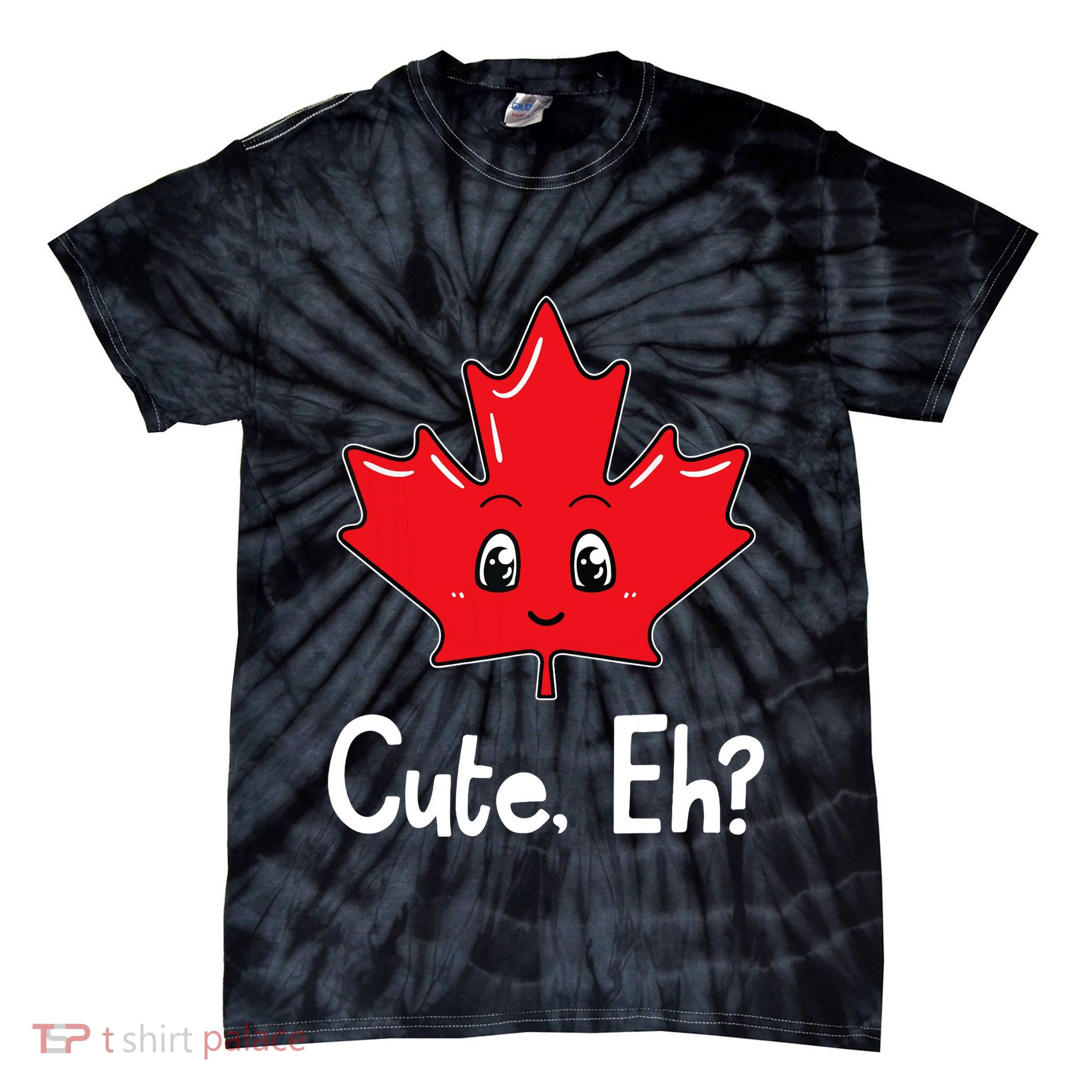 Eh Canadian Flag Maple Leaf Funny Canada Souvenir Tourist Tie-Dye T-Shirt