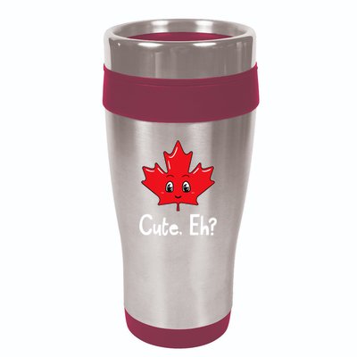 Eh Canadian Flag Maple Leaf Funny Canada Souvenir Tourist 16oz Travel Tumbler
