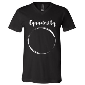 Equanimity Calmness Family School V-Neck T-Shirt