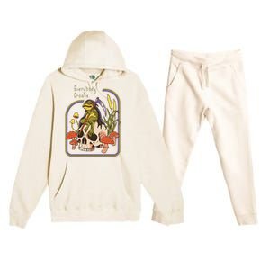 Everybody Croaks Frog Skull Mushroom Everybody croaks Premium Hooded Sweatsuit Set