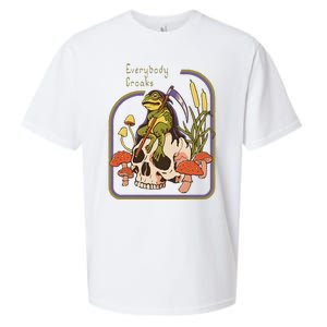 Everybody Croaks Frog Skull Mushroom Everybody croaks Sueded Cloud Jersey T-Shirt