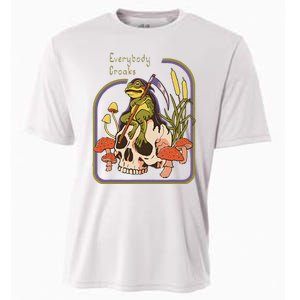 Everybody Croaks Frog Skull Mushroom Everybody croaks Cooling Performance Crew T-Shirt