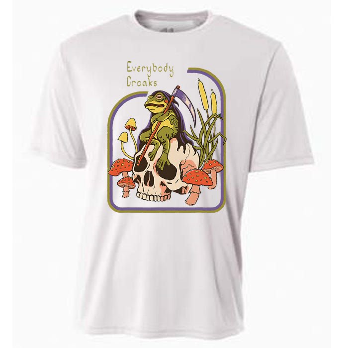 Everybody Croaks Frog Skull Mushroom Everybody croaks Cooling Performance Crew T-Shirt