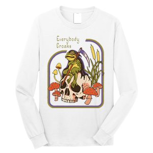 Everybody Croaks Frog Skull Mushroom Everybody croaks Long Sleeve Shirt