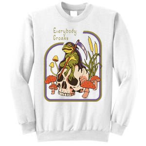 Everybody Croaks Frog Skull Mushroom Everybody croaks Sweatshirt