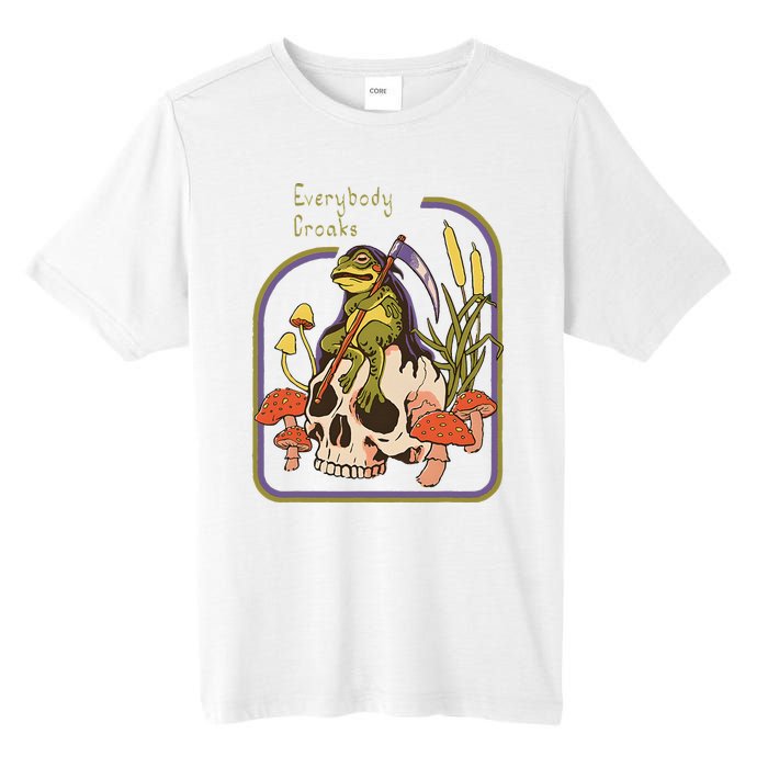 Everybody Croaks Frog Skull Mushroom Everybody croaks Tall Fusion ChromaSoft Performance T-Shirt