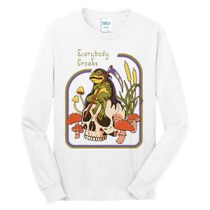 Everybody Croaks Frog Skull Mushroom Everybody croaks Tall Long Sleeve T-Shirt