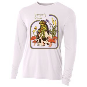 Everybody Croaks Frog Skull Mushroom Everybody croaks Cooling Performance Long Sleeve Crew