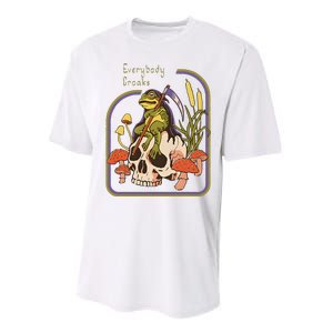 Everybody Croaks Frog Skull Mushroom Everybody croaks Performance Sprint T-Shirt