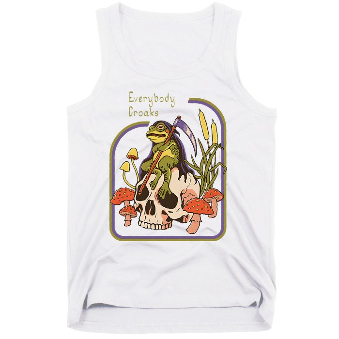 Everybody Croaks Frog Skull Mushroom Everybody croaks Tank Top