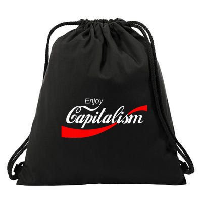 Enjoy Capitalism For American Entrepreneur Drawstring Bag