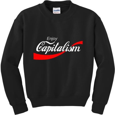 Enjoy Capitalism For American Entrepreneur Kids Sweatshirt