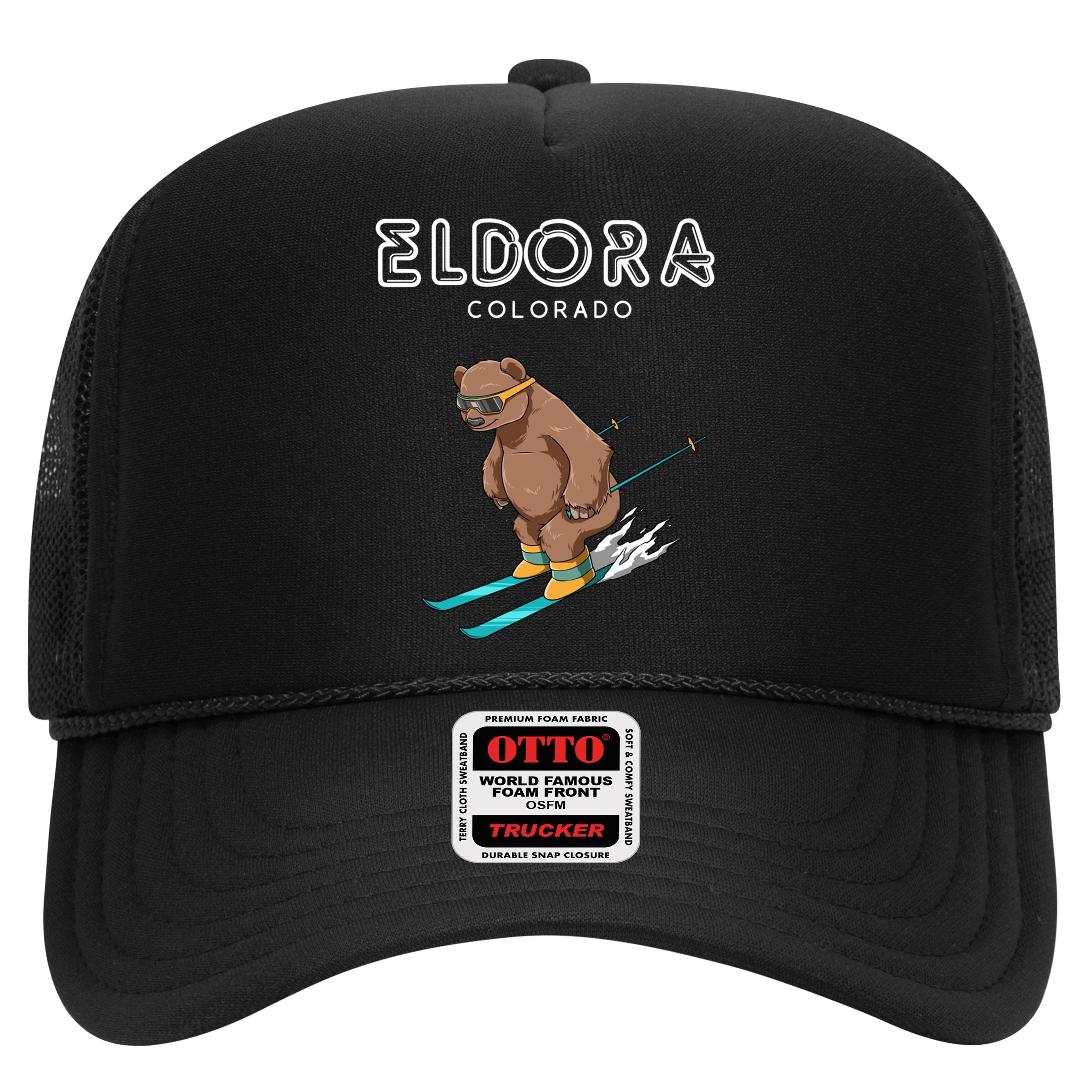 Eldora Colorado Funny Ski Grizzly Bear Gift Hat