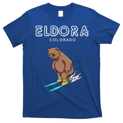 Eldora Colorado Funny Ski Grizzly Bear Gift T-Shirt