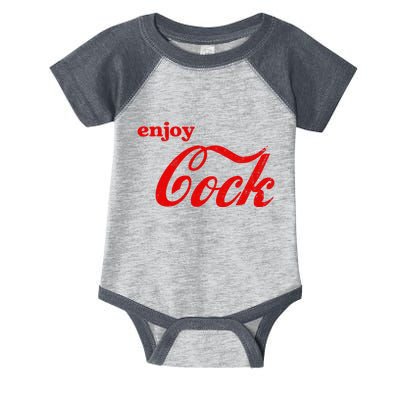 Enjoy Cock Funny Parody Logo Gift Infant Baby Jersey Bodysuit