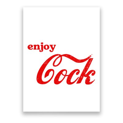 Enjoy Cock Funny Parody Logo Gift Poster