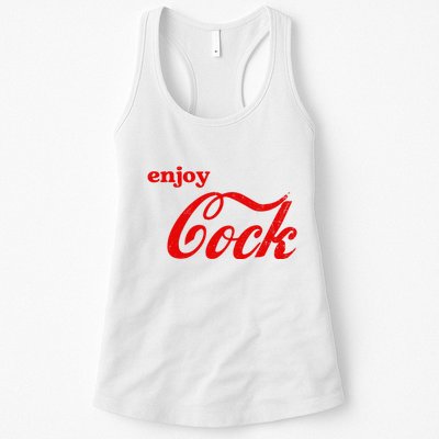 Enjoy Cock Funny Parody Logo Gift Womens Tank Top