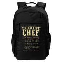 Executive Chef Funny Definition Daily Commute Backpack