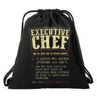 Executive Chef Funny Definition Drawstring Bag