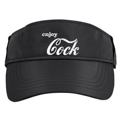Enjoy Cock Funny Parody Logo Gift Adult Drive Performance Visor