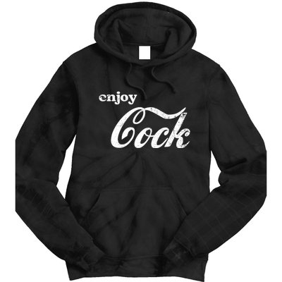 Enjoy Cock Funny Parody Logo Gift Tie Dye Hoodie