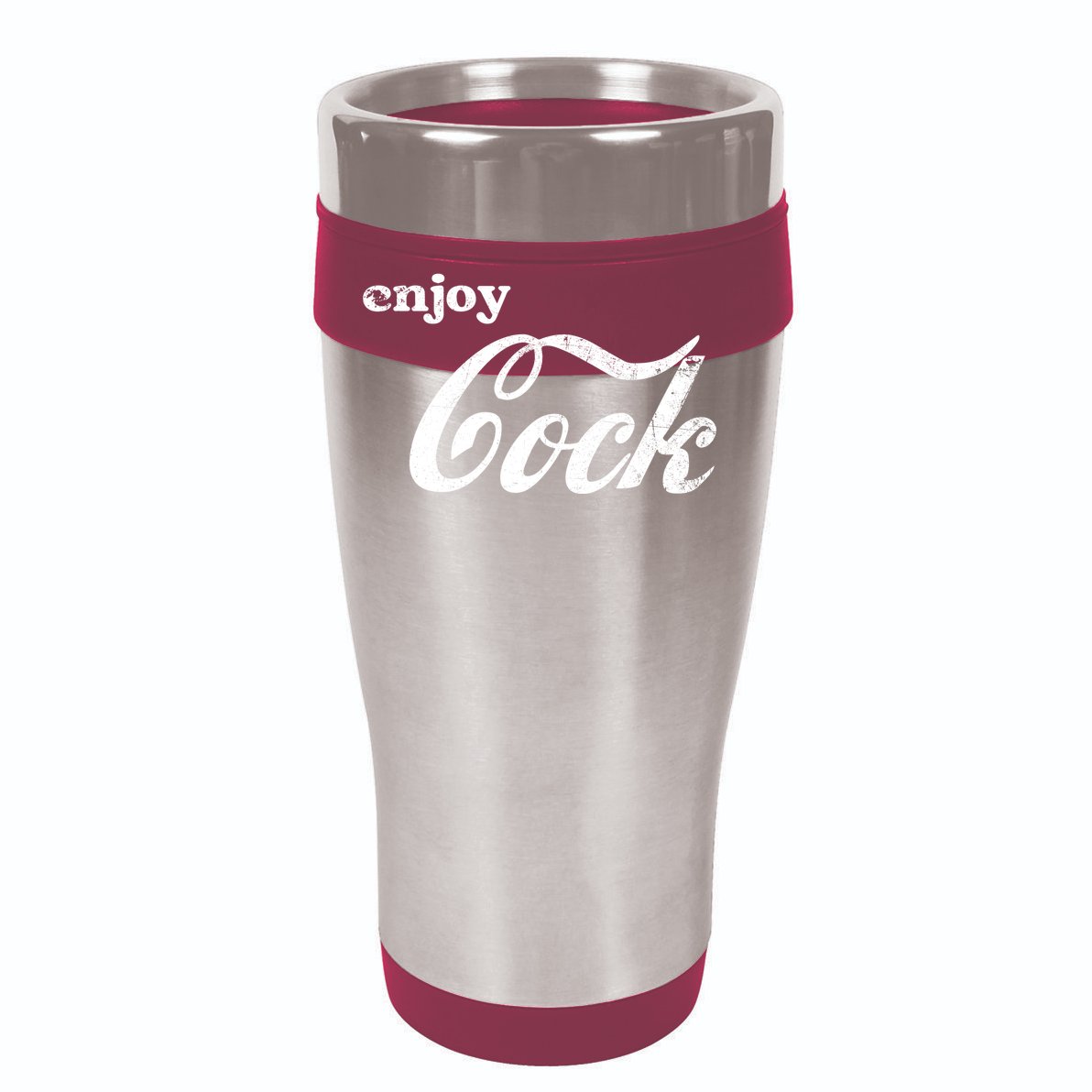 Enjoy Cock Funny Parody Logo Gift Cropped Pullover Crew