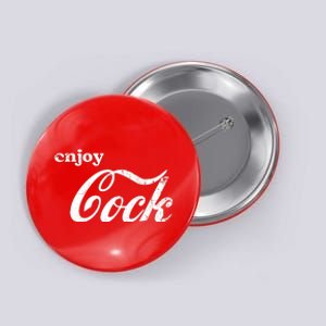 Enjoy Cock Funny Parody Logo Gift Button