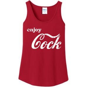 Enjoy Cock Funny Parody Logo Gift Ladies Essential Tank