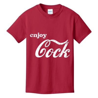 Enjoy Cock Funny Parody Logo Gift Kids T-Shirt