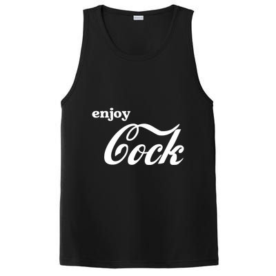 Enjoy Cock Funny Parody Logo Gift PosiCharge Competitor Tank